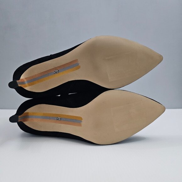 Sam Edelman Ulissa Luster Ankle Boot Womens 8.5 Black Suede Rhinestone Buckle - Picture 13 of 15